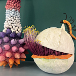 Статуэтка фантастический фрукт Exotic Tropical Fruit orange and white 67 варинант исполнения - 1 | Loft Concept в Ростове-на-Дону