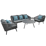 Диван трехместный уличный серый Gray Fiber варинант исполнения - 4 | Loft Concept в Ростове-на-Дону