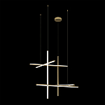 Люстра с 6-ю  пересекающимися цилиндрическими плафонами на тонких тросах Trumpet tube варинант исполнения - 5 | Loft Concept в Ростове-на-Дону