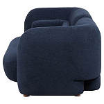 Дизайнерский двухместный диван с мягкими спинкой и подлокотниками синий Madelaine Sofa Blue варинант исполнения - 6 | Loft Concept в Ростове-на-Дону