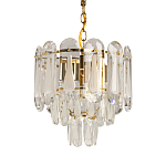 Люстра многоярусная с овальными прозрачными подвесками 28 см Harmonica варинант исполнения - 1 | Loft Concept в Ростове-на-Дону