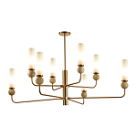 Люстра на штанге с 8-ю цилиндрическими матовыми плафонами и шарами из камня Orb Essence варинант исполнения - 8 | Loft Concept в Ростове-на-Дону