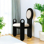 Стул черный из дерева с круглой спинкой Chair in Neoclassical Style варинант исполнения - 3 | Loft Concept в Ростове-на-Дону