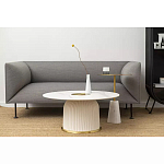 Кофейный столик с круглой столешницей на белом мраморном основании Original Foundation варинант исполнения - 2 | Loft Concept в Ростове-на-Дону