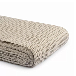 Плед из шерсти бежевого цвета с бахромой Waffle Comfort варинант исполнения - 3 | Loft Concept в Ростове-на-Дону