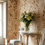 Обои ручная роспись Gustavian Tree of Life Special Colourway on Edo custom white painted silk варинант исполнения - 1 | Loft Concept в Ростове-на-Дону