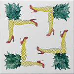 Плитка дизайнерская с рисунком Пина Колада варинант исполнения - 2 | Loft Concept в Ростове-на-Дону