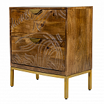 Прикроватная тумба с фактурным фасадом Termite варинант исполнения - 3 | Loft Concept в Ростове-на-Дону