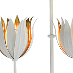 Люстра белая прямоугольная с абажурами в виде цветков тюльпана White Tulips варинант исполнения - 1 | Loft Concept в Ростове-на-Дону