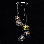 Люстра каскадная с 5-ю разноцветными стеклянными плафонами Kaleido варинант исполнения - 3 | Loft Concept в Ростове-на-Дону