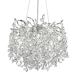 Люстра с хрустальными подвесками на металлических ветках Fairytree Light Silver Chandelier 10 варинант исполнения - 1 | Loft Concept в Ростове-на-Дону