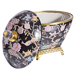 Шкатулка черного цвета с цветочной росписью Eden Garden варинант исполнения - 2 | Loft Concept в Ростове-на-Дону