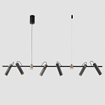 Люстра с 8-ю цилиндрическими плафонами на магнитном креплении и черным металлическим основанием Bronze Concert варинант исполнения - 1 | Loft Concept в Ростове-на-Дону