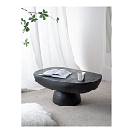 Столик кофейный черного цвета с овальной столешницей и круглым основанием Black Dalmen Table варинант исполнения - 3 | Loft Concept в Ростове-на-Дону