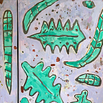 Премиальный Шкаф Defoliation двухстворчатый роспись зеленые листья  варинант исполнения - 5 | Loft Concept в Ростове-на-Дону