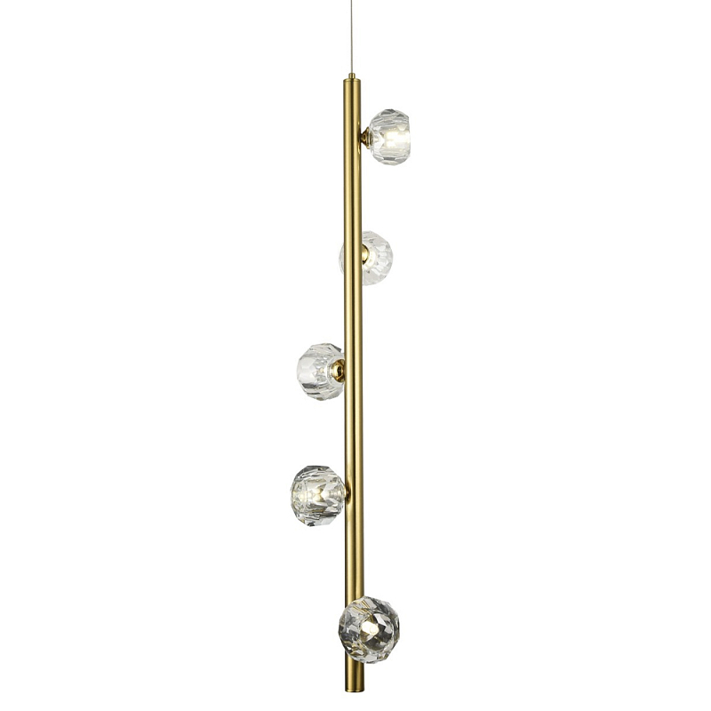   c 5-   Metal Tube Crystal Brass Hanging Lamp    -- | Loft Concept 