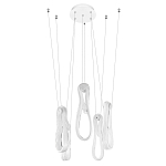 Подвесной светильник белого цвета с 6-ю изогнутыми плафонами Flow Loop варинант исполнения - 4 | Loft Concept в Ростове-на-Дону