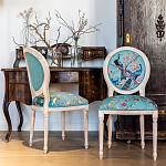 Стул из массива бука с изображением птиц и цветов Turquoise Beige Chinoiserie Garden Chair варинант исполнения - 8 | Loft Concept в Ростове-на-Дону