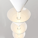 Подвесной светильник светодиодный в виде ряда белых металлических конусов  Herringbone варинант исполнения - 5 | Loft Concept в Ростове-на-Дону