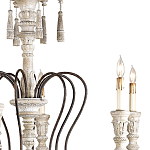 Люстра с состаренными резными элементами Graceful Profile варинант исполнения - 1 | Loft Concept в Ростове-на-Дону