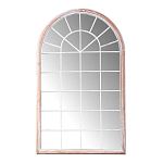 Зеркало-окно настенное в венецианском стиле с деревянной рамой бежевого цвета Venetian Smooth варинант исполнения - 1 | Loft Concept в Ростове-на-Дону