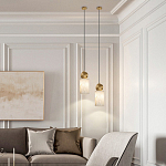 Подвесной светильник светодиодный с цилиндрическим плафоном Stone Helios варинант исполнения - 5 | Loft Concept в Ростове-на-Дону