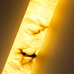 Подвесной светильник цилиндрической формы с плафоном из алебастра и металлическими торцами Темная Латунь 60 см Cryptocrystalline Stone варинант исполнения - 4 | Loft Concept в Ростове-на-Дону