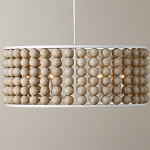 Люстра в форме цилиндра с вставками из деревянных бусин Wooden Beads варинант исполнения - 7 | Loft Concept в Ростове-на-Дону