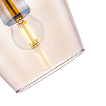 Подвесной светильник со стеклянным плафоном в форме бокала янтарного цвета Prestige варинант исполнения - 4 | Loft Concept в Ростове-на-Дону