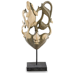 Маска ручной работы деревянная резная Lizard Mask варинант исполнения - 1 | Loft Concept в Ростове-на-Дону