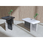 Slice журнальный столик из мрамора и массива дуба варинант исполнения - 2 | Loft Concept в Ростове-на-Дону