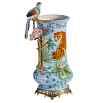 Ваза из фарфора с птицей на бронзовой ветке Garden of Eden варинант исполнения - 1 | Loft Concept в Ростове-на-Дону