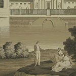 Обои ручная роспись Monuments of Paris Terre Foncée on scenic paper варинант исполнения - 1 | Loft Concept в Ростове-на-Дону