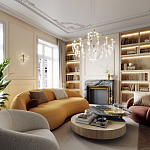 Люстра подвесная из металла с прозрачными подвесками из хрусталя Quasar 93 варинант исполнения - 7 | Loft Concept в Ростове-на-Дону