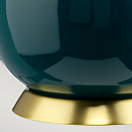 Настольная лампа с коническим дымчато-зелёным абажуром из искусственного шёлка Quintiesse варинант исполнения - 6 | Loft Concept в Ростове-на-Дону