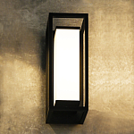 Уличный настенный светильник прямоугольный с чёрной рамкой Высота 35 см Geometric Glow варинант исполнения - 2 | Loft Concept в Ростове-на-Дону