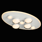 Потолочный светильник овальной формы белого цвета с 7-ю лампами Lunar Pebbles варинант исполнения - 3 | Loft Concept в Ростове-на-Дону