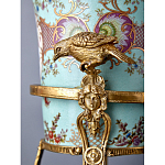 Ваза из голубого фарфора с рисунком птиц и цветов и декоративными элементами Blue Garden варинант исполнения - 11 | Loft Concept в Ростове-на-Дону