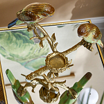 Подсвечник с двумя попугаями из фарфора на бронзовой ветке Eden Garden варинант исполнения - 5 | Loft Concept в Ростове-на-Дону