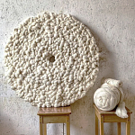 Панно на стену из шерсти мериноса Белый Круг  варинант исполнения - 1 | Loft Concept в Ростове-на-Дону