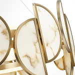 Люстра круглая с полукруглыми плафонами из искусственного алебастра в бронзовой оправе Marbella варинант исполнения - 8 | Loft Concept в Ростове-на-Дону