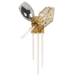 Бра с 2-мя плафонами из стекла и металла и вертикальными подвесками Gilded Mirage  варинант исполнения - 1 | Loft Concept в Ростове-на-Дону