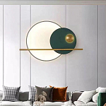 Бра светодиодное круглое в оттенках бронзового и зеленого цвета Kosmikos варинант исполнения - 1 | Loft Concept в Ростове-на-Дону