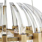 Люстра круглая с прозрачными элементами в форме полумесяца Crystal Crescent варинант исполнения - 1 | Loft Concept в Ростове-на-Дону