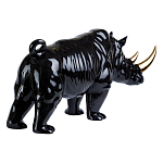 Статуэтка черный носорог с золотыми рогами Golden Horned Black Rhino варинант исполнения - 3 | Loft Concept в Ростове-на-Дону