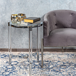 Приставной столик со стеклянной столешницей Deimos варинант исполнения - 6 | Loft Concept в Ростове-на-Дону