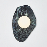 Бра с каменным основанием и плафоном из стекла в форме шара Shaw Marble Lighting варинант исполнения - 2 | Loft Concept в Ростове-на-Дону