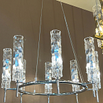 Люстра подвесная круглая с 8-ю цилиндрическими плафонами из стекла LIAISON варинант исполнения - 2 | Loft Concept в Ростове-на-Дону