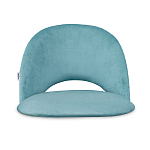 Барный стул со спинкой на 4-х деревянных ножках Голубой Велюр Ava Charm варинант исполнения - 2 | Loft Concept в Ростове-на-Дону