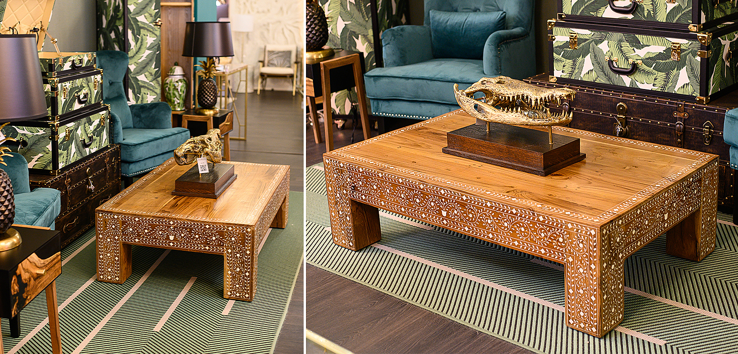 Кофейный стол Wooden Bone Inlay Coffee Table Кофейный стол Wooden Bone Inlay Coffee Table - Loft-Concept в Ростове-на-Дону